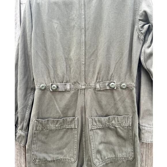Free People | Gia Coverall Jumpsuit Cotton Utility Army Size XS - Picture 8 of 11